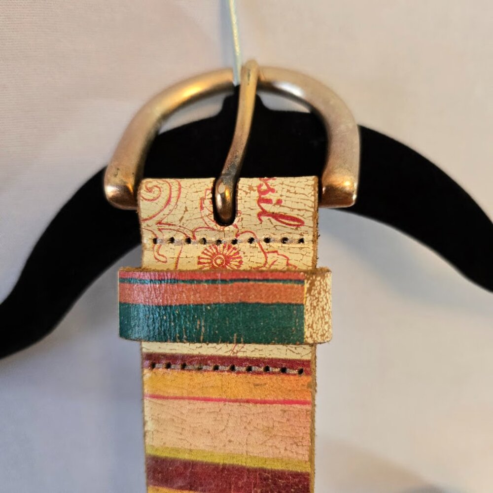 FOSSIL PATCHWORK LEATHER DESIGN FLORAL MULTI COLO… - image 3